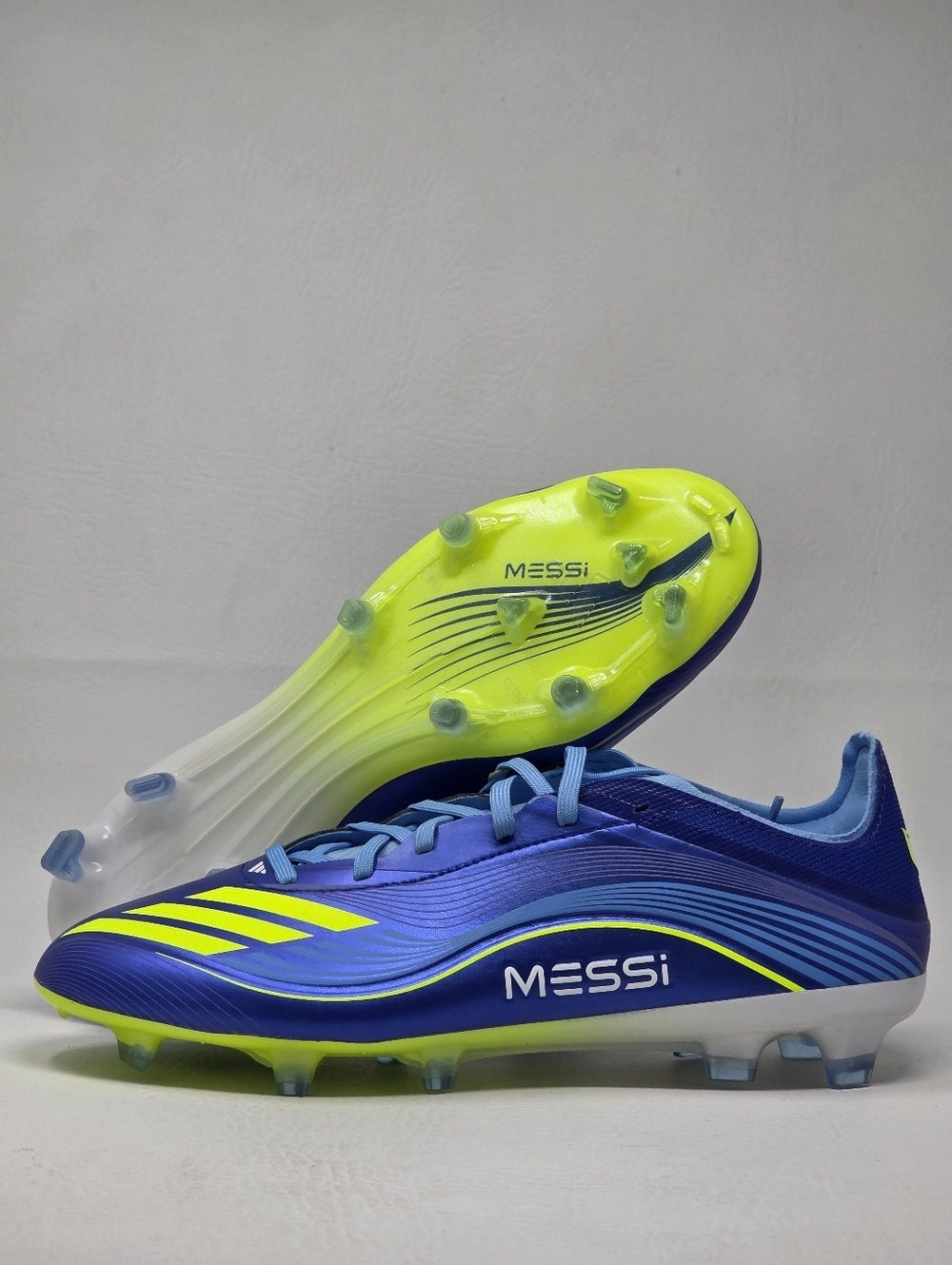 adidas F50 MESSI PRO FG Men Size 12.5 Soccer Cleats Royal Blue Yellow JQ7953 NEW